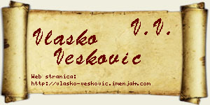 Vlaško Vesković vizit kartica